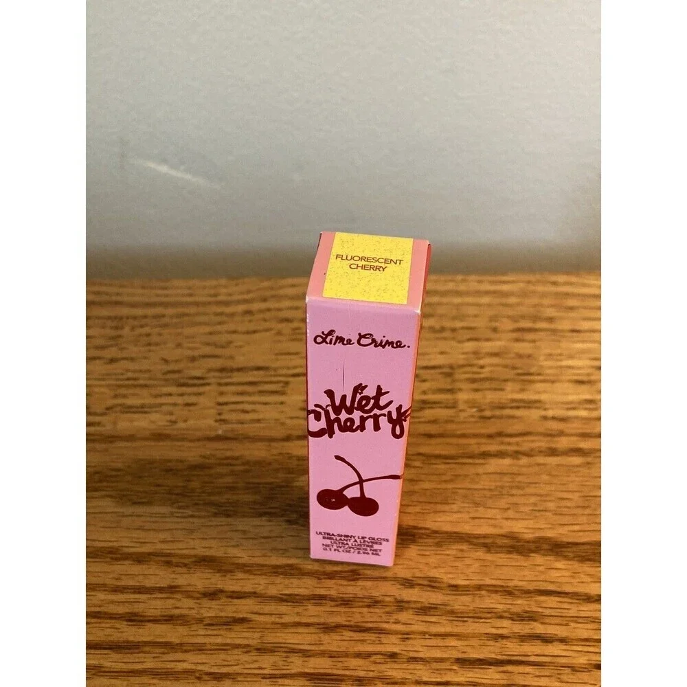 Lime Crime Wet Cherry Gloss - Fluorescent Cherry New Lip Gloss Sparkle Yellow